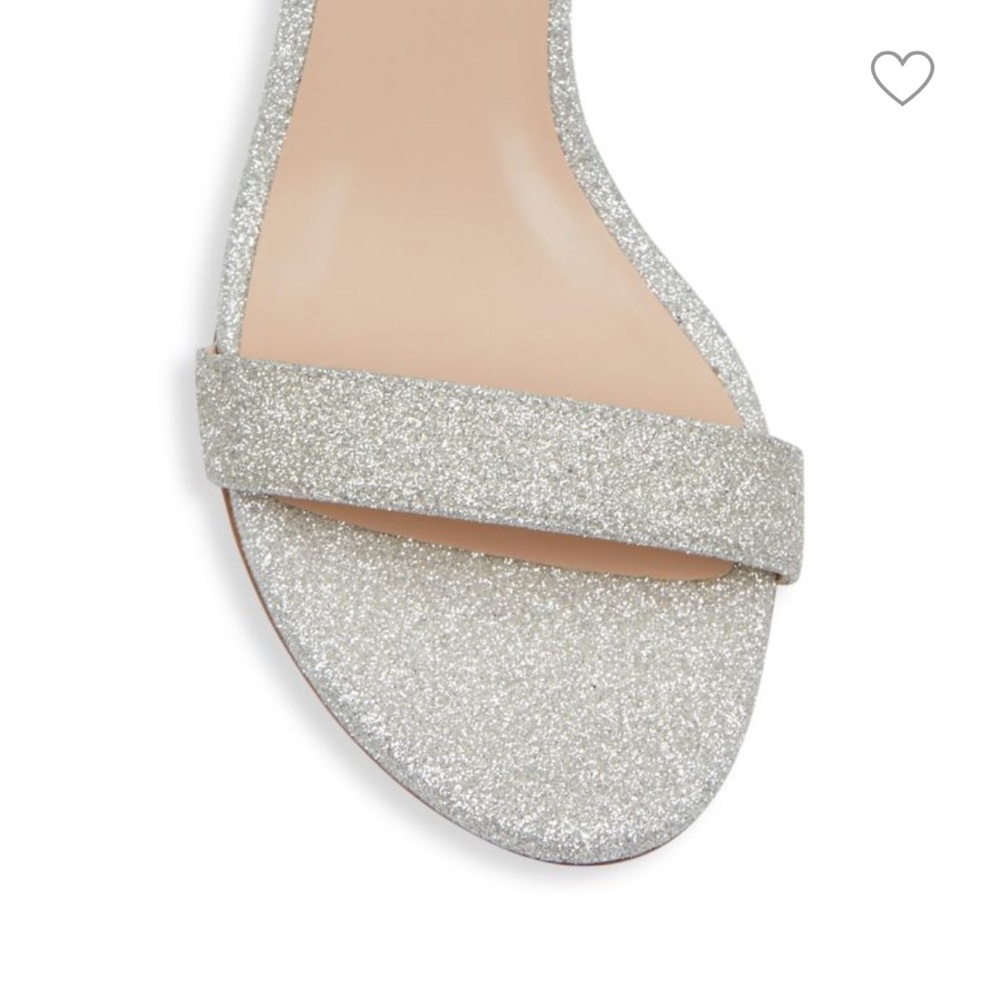 Stuart Weitzman Glitter Block Sandal Heel. Size 6 - image 2